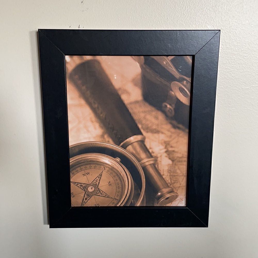Vintage Inspired Nautical Print in Black Wooden Framed (17.5x14.5) - Picture 9 of 14